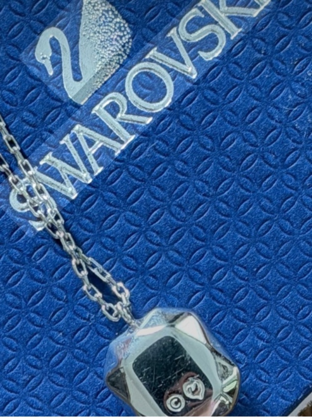 Swarovski Silver Pendant Necklace with Clear Crystal Accents